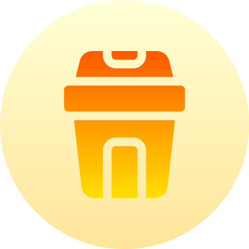 papelera de reciclaje Basic Gradient Circular icono