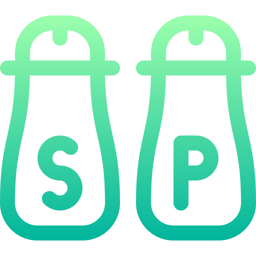 Salt and pepper Basic Gradient Lineal color icon