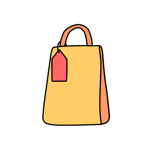 Shopping bag Generic Thin Outline Color icon