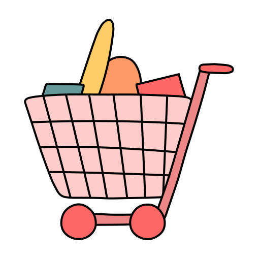 Shopping cart Generic Thin Outline Color icon