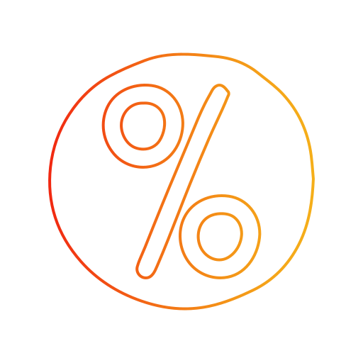 percentuale Generic Gradient icona