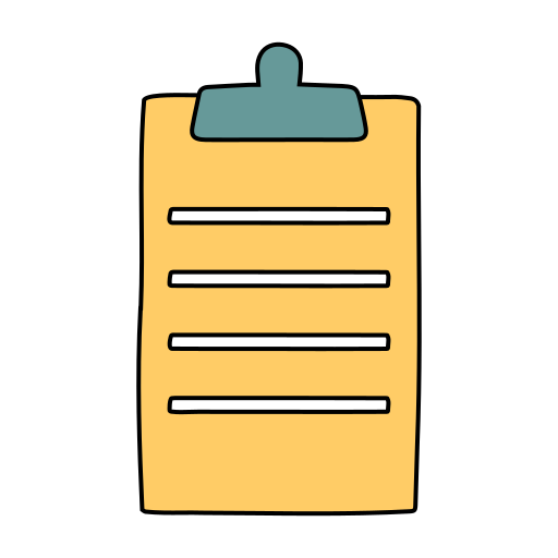 List Generic Thin Outline Color icon