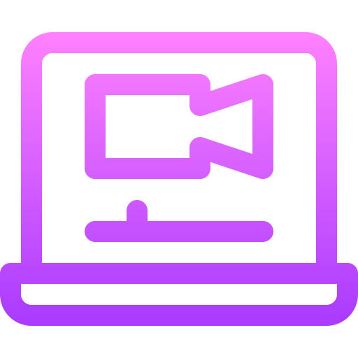 videollamada Basic Gradient Lineal color icono