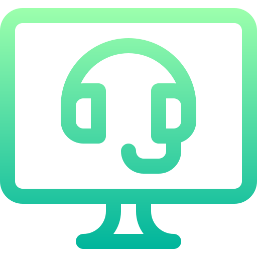 callcenter medewerker Basic Gradient Lineal color icoon
