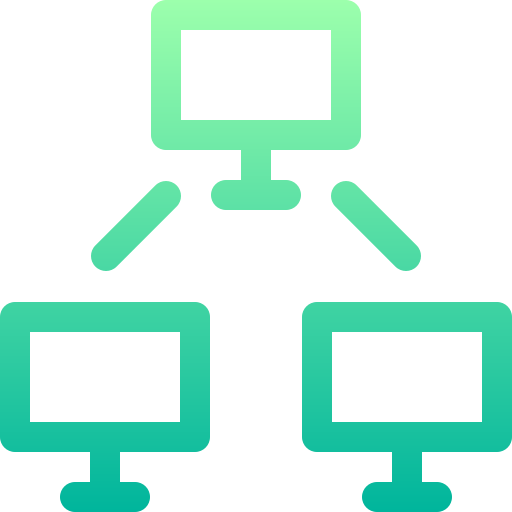 Сервер Basic Gradient Lineal color иконка