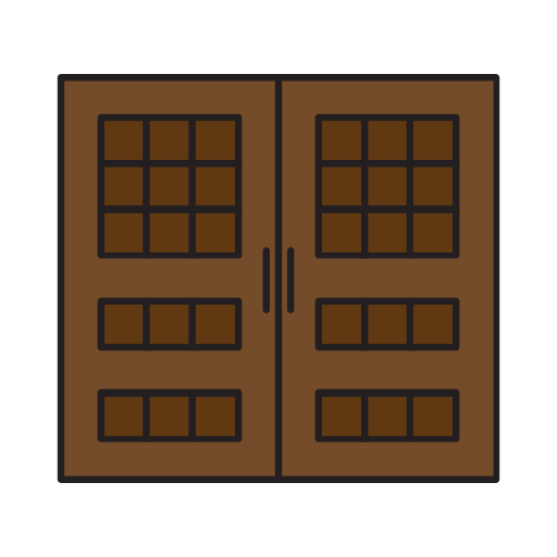 doppia porta Generic Outline Color icona