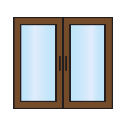 Double door Generic Outline Color icon