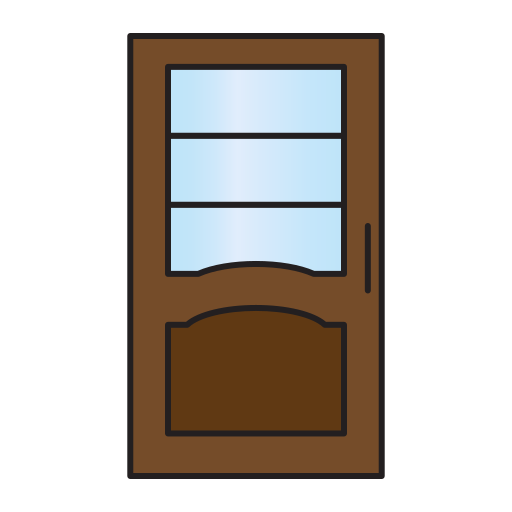 puerta Generic Outline Color icono
