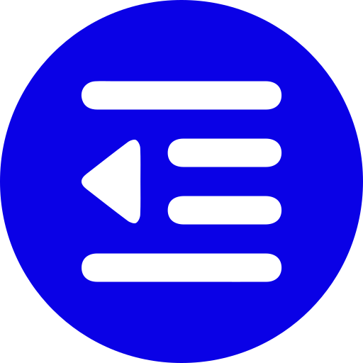 インデント解除 Generic Blue icon