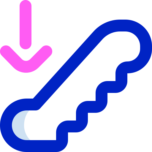 Эскалатор вниз Super Basic Orbit Color иконка