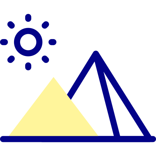 Пирамиды Detailed Mixed Lineal color иконка