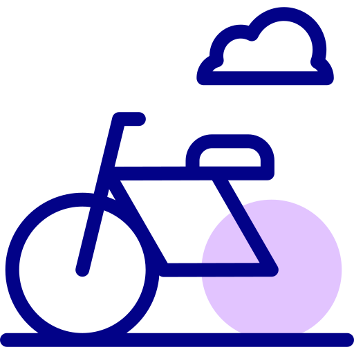 자전거 Detailed Mixed Lineal color icon