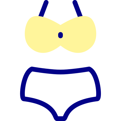 Swimsuit Detailed Mixed Lineal color icon