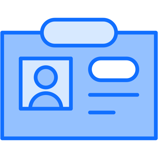 Id card Generic Blue icon