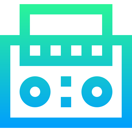 Radio cassette Super Basic Straight Gradient icon