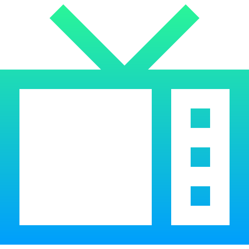 Old tv Super Basic Straight Gradient icon