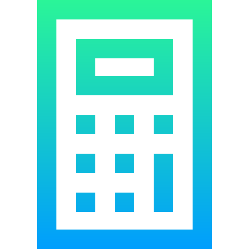 Calculator Super Basic Straight Gradient icon