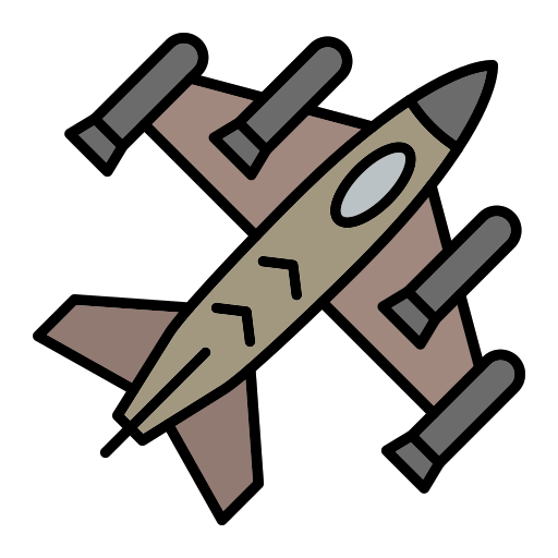 전투기 Generic Outline Color icon