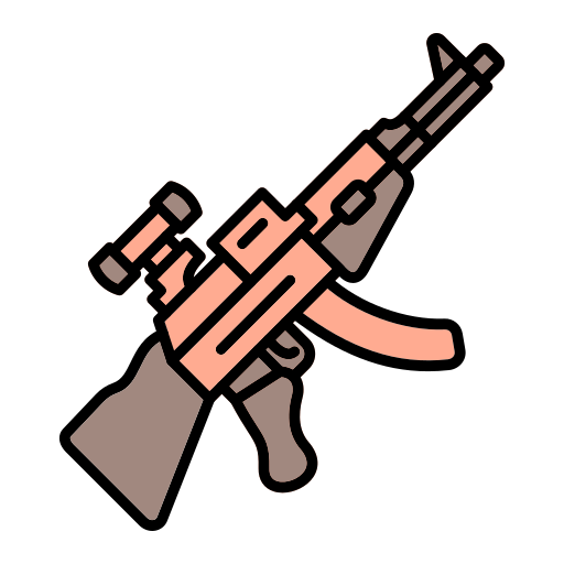 fusil de asalto Generic Outline Color icono