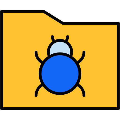 Infected folder Generic Outline Color icon