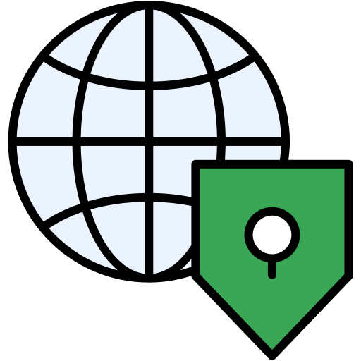 Global protection Generic Outline Color icon