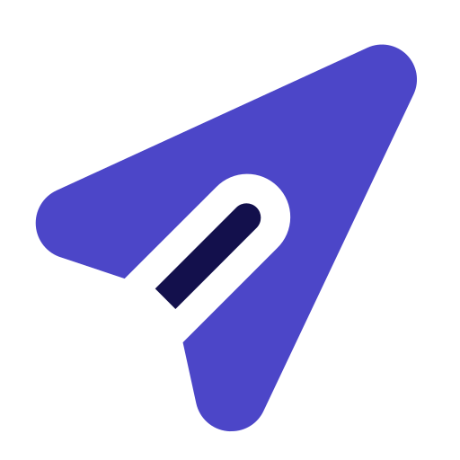 Paper plane Generic Blue icon