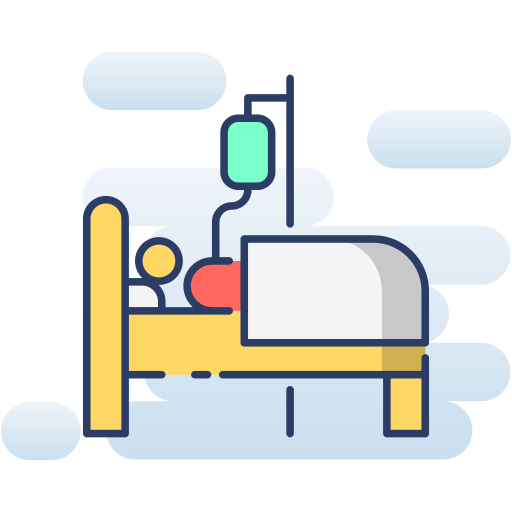 cama de hospital Generic Rounded Shapes icono