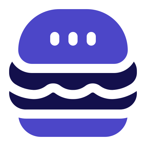 Burger Generic Blue icon