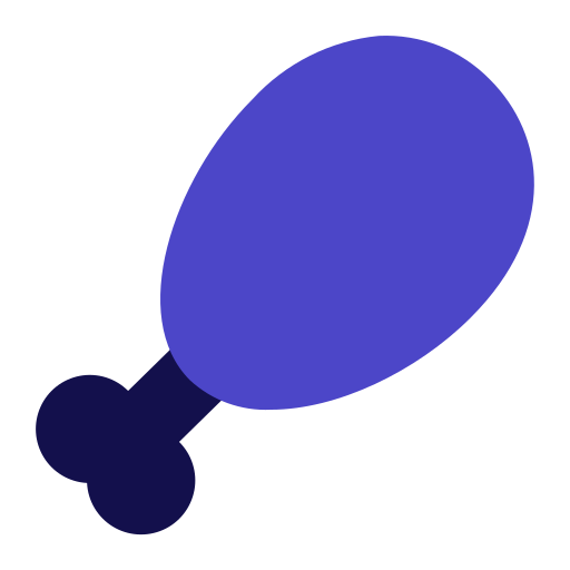 Chicken leg Generic Blue icon