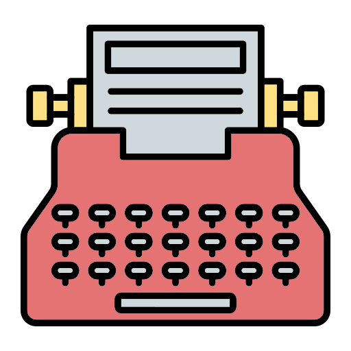 Typewriter Generic Outline Color icon