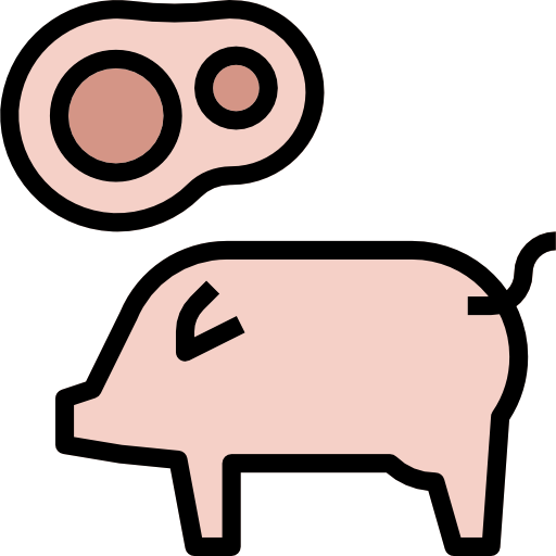 豚肉 turkkub Lineal Color icon