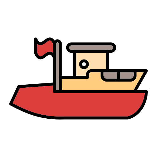 barca di salvataggio Generic Outline Color icona