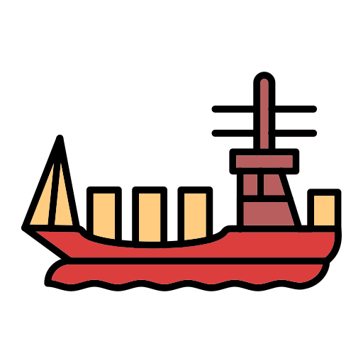 barca da carico Generic Outline Color icona