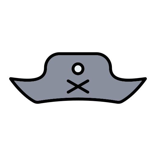 Пиратская шляпа Generic Outline Color иконка