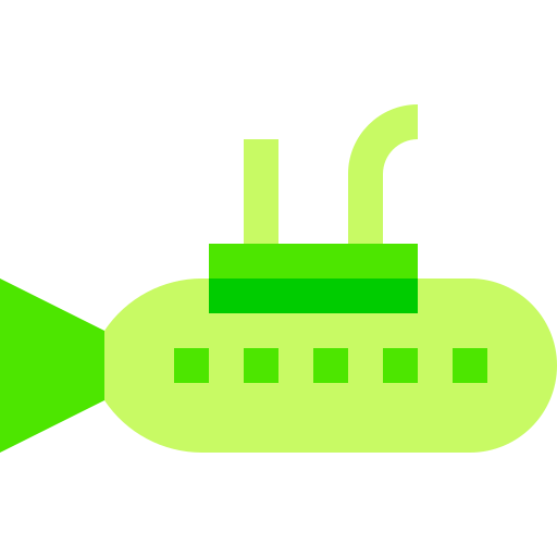onderzeeër Basic Sheer Flat icoon