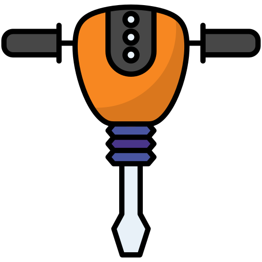 martello pneumatico Generic Outline Color icona