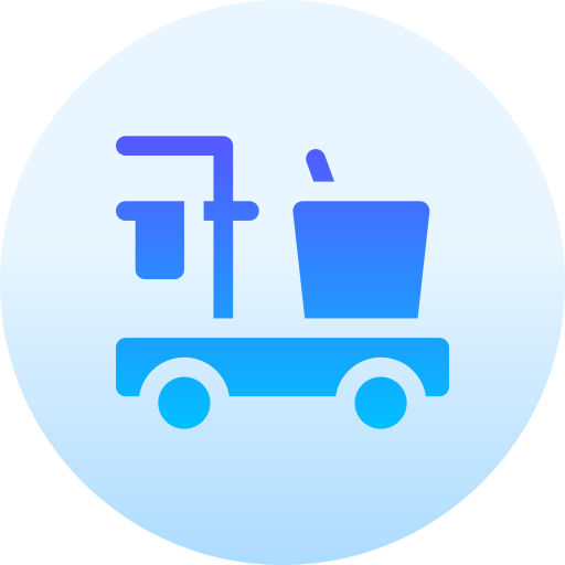 Cleaning cart Basic Gradient Circular icon