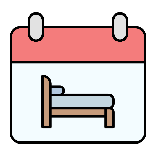 cama de hotel Generic Outline Color icono