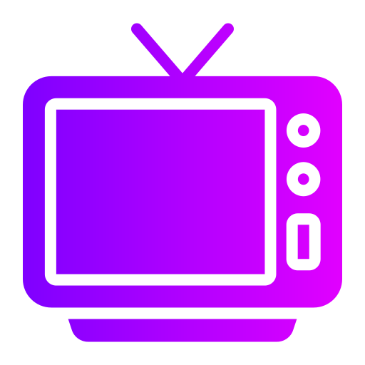 televisie Generic Flat Gradient icoon