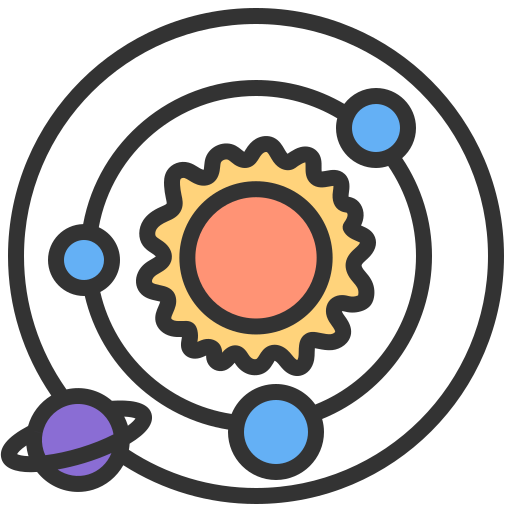 système solaire Generic Outline Color Icône