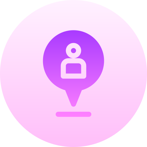 Location pin Basic Gradient Circular icon