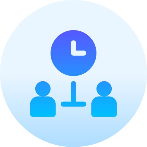Working hours Basic Gradient Circular icon