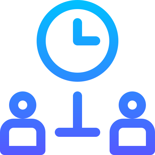 horas laborales Basic Gradient Lineal color icono