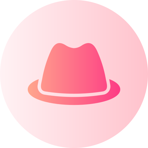 sombrero de fieltro Generic Flat Gradient icono