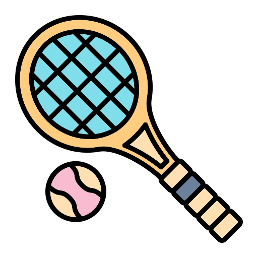 Tennis Generic Outline Color icon