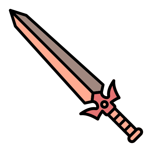 espada Generic Outline Color icono