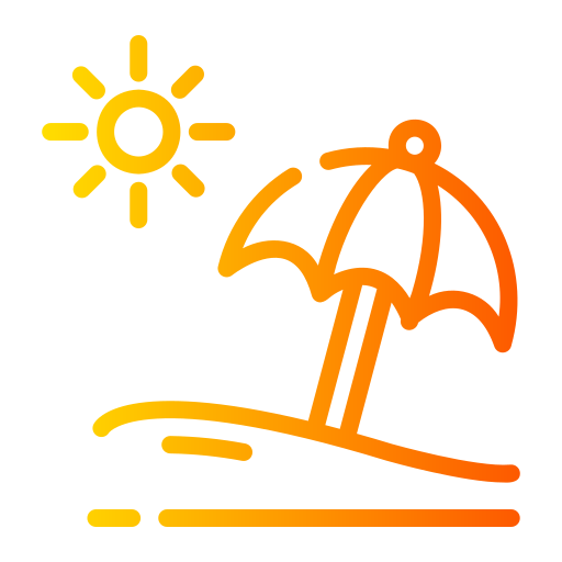 parasol plażowy Generic Gradient ikona