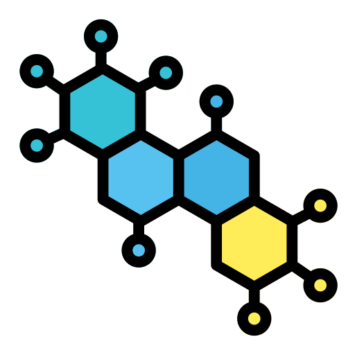 分子 Generic Outline Color icon