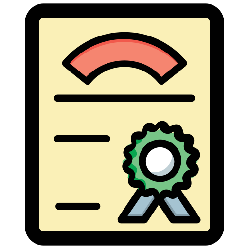 certificato Generic Outline Color icona