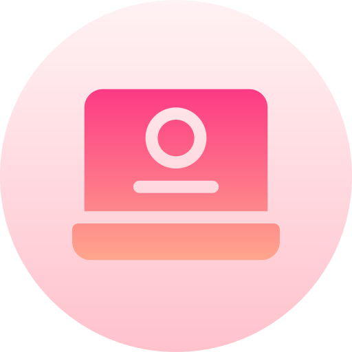 Laptop Basic Gradient Circular icon